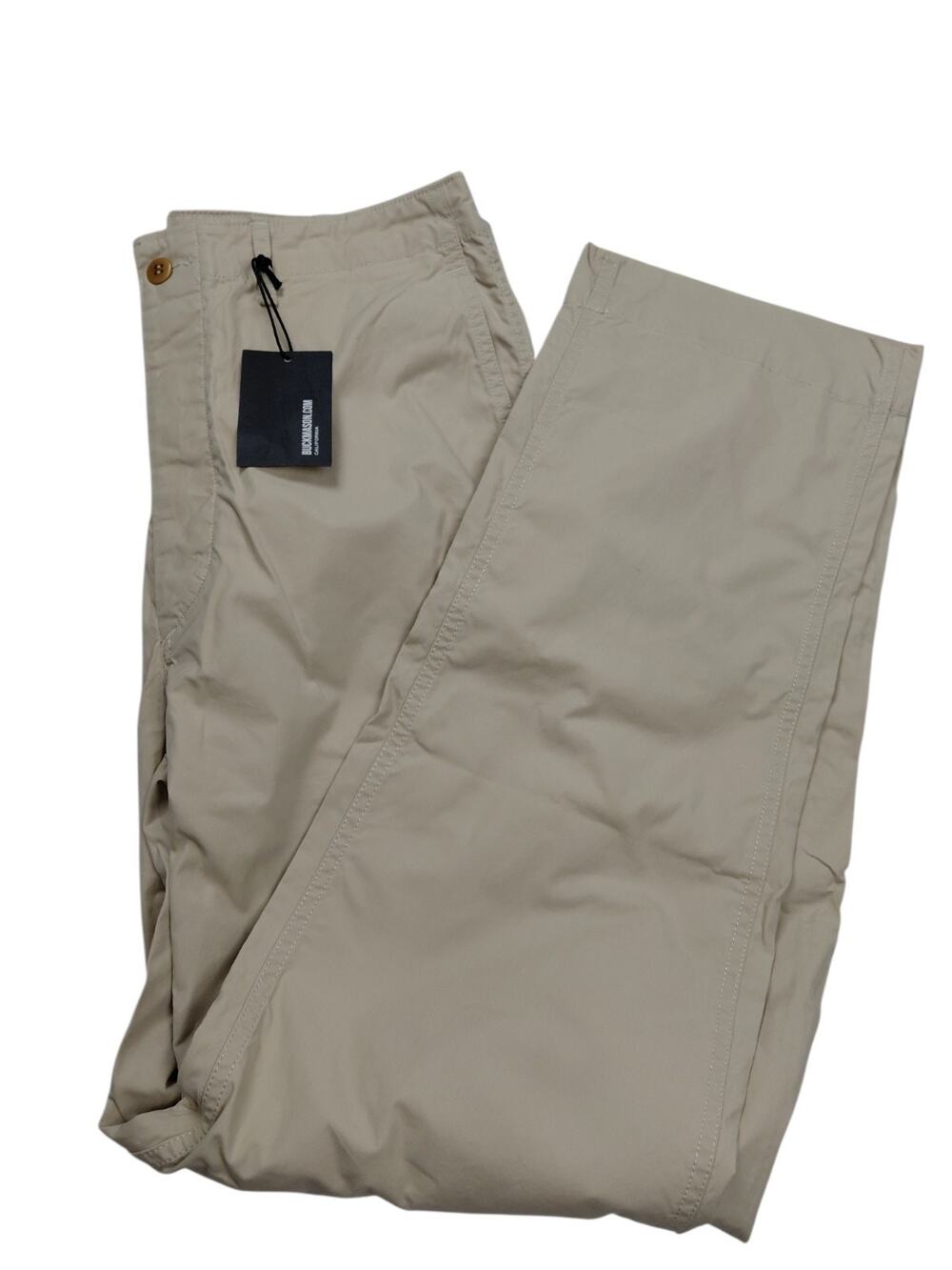 Buck Mason Men’s 30x32 washed khaki parachute poplin pants officer pants 14202